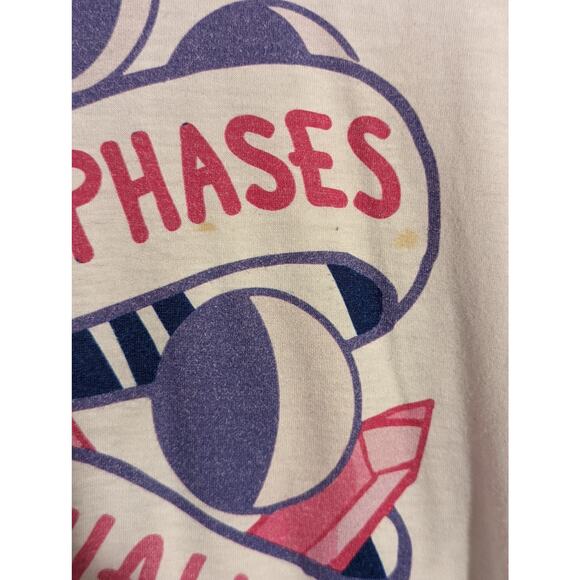 LookHUMAN The Moon Has Phases Bisexuality Does Not Long Sleeve Baseball Tee L - Picture 4 of 8